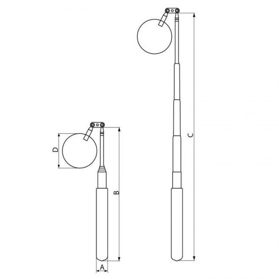 EXTENSAO TELESCOPICA COM ESPELHO ARTICULADO 360° TRAMONTINA