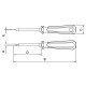 CHAVE DE FENDA ISOLADA PONTA CHATA EM ACO CROMO VANADIO 3X75 MM (1 8X3) TRAMONTINA