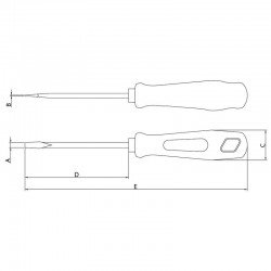 CHAVE FENDA PONTA CHATA 8X100MM TRAMONTINA
