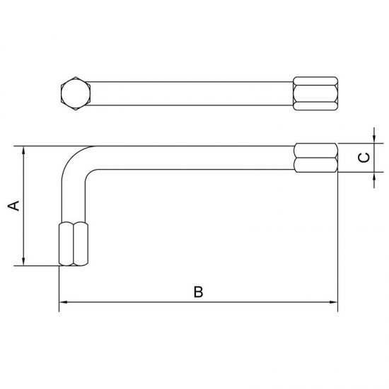 CHAVE HEXAGONAL EM COBRE-BERILIO 2 MM TRAMONTINA