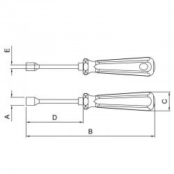 CHAVE DE FENDA CANHAO EM ACO CROMO VANADIO 3 MM TRAMONTINA