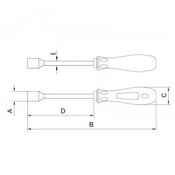 CHAVE DE FENDA CANHAO EM ACO CROMO VANADIO 3 MM TRAMONTINA