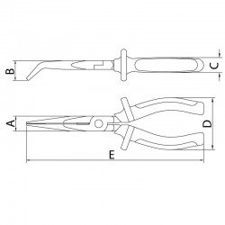ALICATE BICO CURVO ISOLADO IEC 60900 - 8 TRAMONTINA