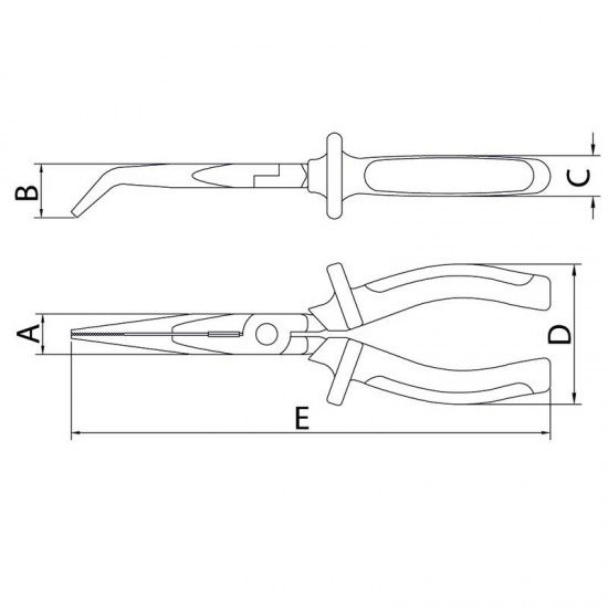 ALICATE BICO CURVO ISOLADO IEC 60900 - 8 TRAMONTINA