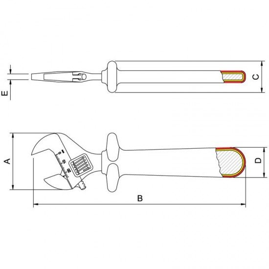 CHAVE AJUSTAVEL ISOLADA IEC 60900 8 TRAMONTINA