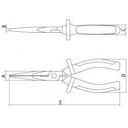 ALICATE MEIA CANA ISOLADO IEC 60900 - 8 TRAMONTINA