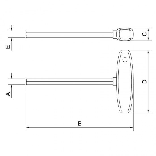 CHAVE CABO T  HEXAGONAL 5X160MM TRAMONTINA