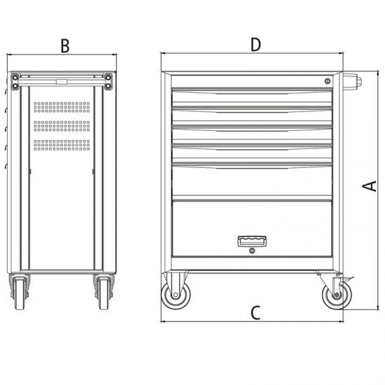 CARRO COM FERRAMENTAS PARA TRABALHOS EM ALTURA - 73 PECAS TRAMONTINA