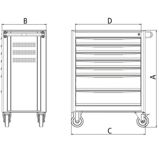 CARRO COM FERRAMENTAS PARA TRABALHOS EM ALTURA - 74 PECAS TRAMONTINA