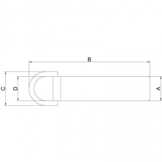 TIRA DE NYLON COM ARGOLA EM D - 90 MM TRAMONTINA