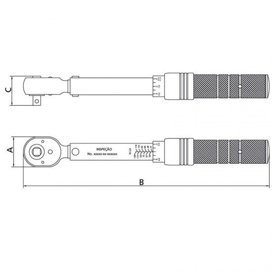 TORQUIMETRO DE ESTALO PARA BITS - ENCAIXE 1 4 TRAMONTINA