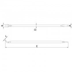 ESPATULA REDONDA 24X608 MM TRAMONTINA
