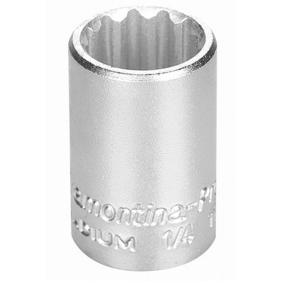 SOQUETE ESTRIADO EM ACO CROMO VANADIO 8 MM - ENCAIXE 1 4 TRAMONTINA