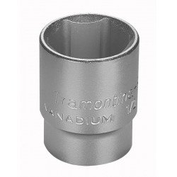 SOQUETE SEXTAVADO EM ACO CROMO VANADIO 23 MM - ENCAIXE 1 2 TRAMONTINA