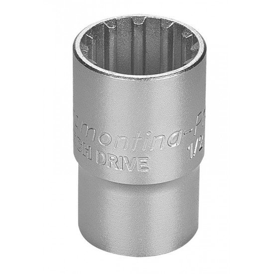 SOQUETE TECHDRIVE EM ACO CROMO VANADIO 17 MM - ENCAIXE 1 2 TRAMONTINA