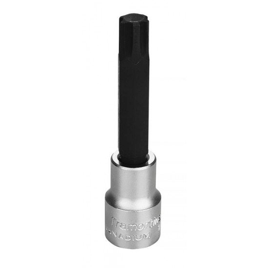 SOQUETE LONGO EM ACO CROMO VANADIO PONTA RIBE 12 MM - ENCAIXE 1 2 TRAMONTINA