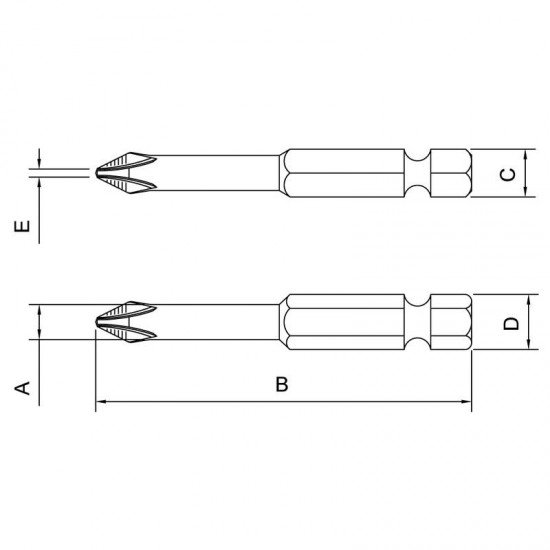 BITS PONTA CRUZADA 6X50MM TRAMONTINA