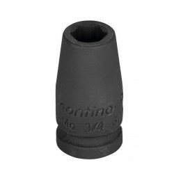 SOQUETE DE IMPACTO SEXTAVADO EM ACO CROMO MOLIBDENIO 6 MM - ENCAIXE 1 4 TRAMONTINA
