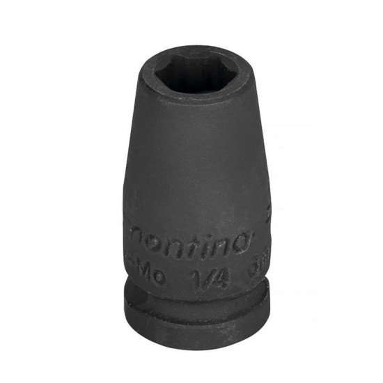 SOQUETE DE IMPACTO SEXTAVADO EM ACO CROMO MOLIBDENIO 6 MM - ENCAIXE 1 4 TRAMONTINA