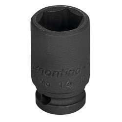 SOQUETE DE IMPACTO SEXTAVADO EM ACO CROMO MOLIBDENIO 10 MM - ENCAIXE 1 4 TRAMONTINA