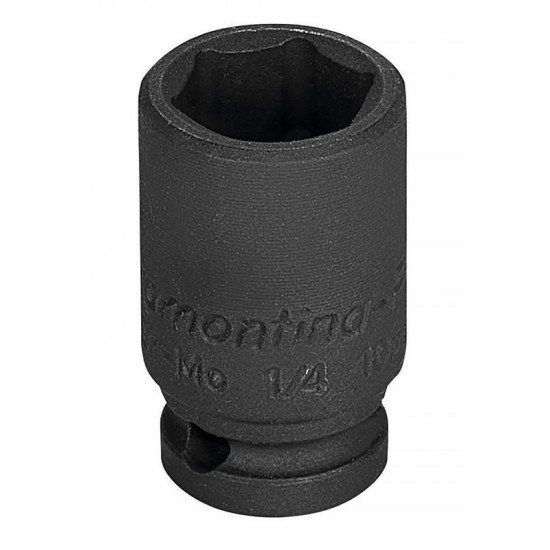 SOQUETE DE IMPACTO SEXTAVADO EM ACO CROMO MOLIBDENIO 10 MM - ENCAIXE 1 4 TRAMONTINA