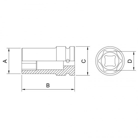 SOQ. IMPACTO LONGO 1/2 17MM TRAMONTINA
