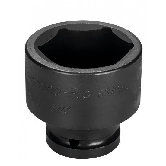 SOQUETE DE IMPACTO SEXTAVADO EM ACO CROMO MOLIBDENIO 32 MM - ENCAIXE 3 4 TRAMONTINA