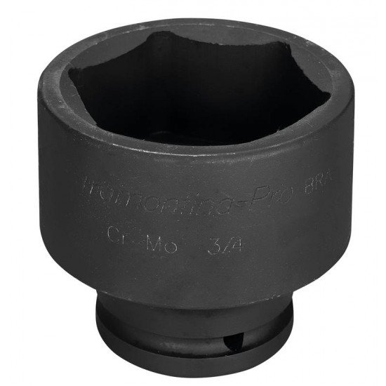 SOQUETE DE IMPACTO SEXTAVADO EM ACO CROMO MOLIBDENIO 60 MM - ENCAIXE 3 4 TRAMONTINA