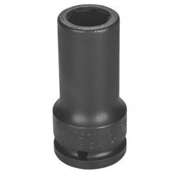 SOQUETE DE IMPACTO SEXTAVADO LONGO EM ACO CROMO MOLIBDENIO 24 MM - ENCAIXE 3 4 TRAMONTINA
