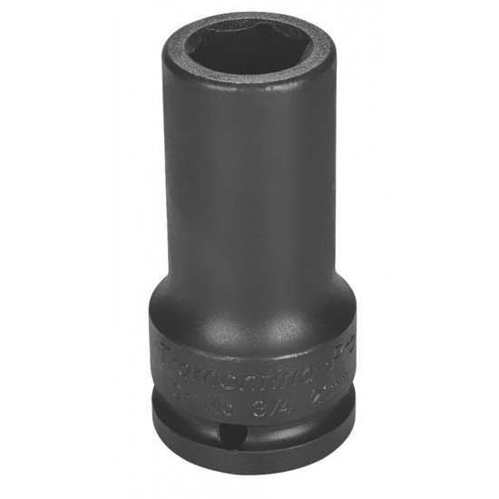 SOQUETE DE IMPACTO SEXTAVADO LONGO EM ACO CROMO MOLIBDENIO 24 MM - ENCAIXE 3 4 TRAMONTINA