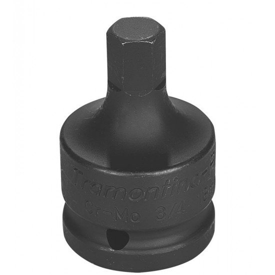 SOQUETE DE IMPACTO PONTA HEXAGOPNAL EM ACO CROMO MOLIBDENIO 13 MM - ENCAIXE 3 4 TRAMONTINA
