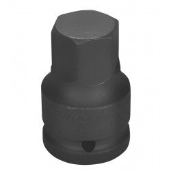 SOQUETE DE IMPACTO PONTA HEXAGOPNAL EM ACO CROMO MOLIBDENIO 27 MM - ENCAIXE 3 4 TRAMONTINA