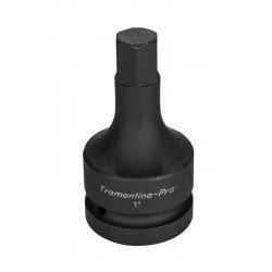 SOQUETE DE IMPACTO PONTA HEXAGONAL EM ACO CROMO MOLIBDENIO 10 MM - ENCAIXE 1 TRAMONTINA