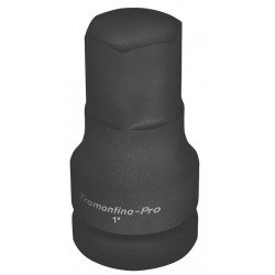 SOQUETE DE IMPACTO PONTA HEXAGONAL EM ACO CROMO MOLIBDENIO 36 MM - ENCAIXE 1 TRAMONTINA