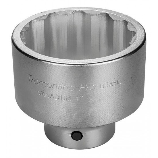 SOQUETE ESTRIADO EM ACO CROMO VANADIO 80 MM - ENCAIXE 1 TRAMONTINA