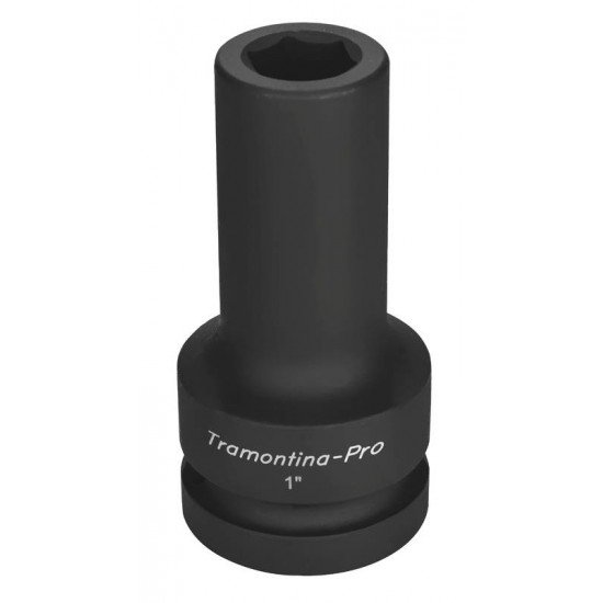 SOQUETE DE IMPACTO SEXTAVADO LONGO EM ACO CROMO MOLIBDENIO 19 MM - ENCAIXE 1 TRAMONTINA