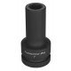 SOQUETE DE IMPACTO SEXTAVADO LONGO EM ACO CROMO MOLIBDENIO 19 MM - ENCAIXE 1 TRAMONTINA