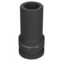 SOQUETE DE IMPACTO SEXTAVADO LONGO EM ACO CROMO MOLIBDENIO 27 MM - ENCAIXE 1 TRAMONTINA