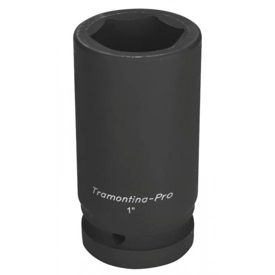 SOQUETE DE IMPACTO SEXTAVADO LONGO EM ACO CROMO MOLIBDENIO 34 MM - ENCAIXE 1 TRAMONTINA