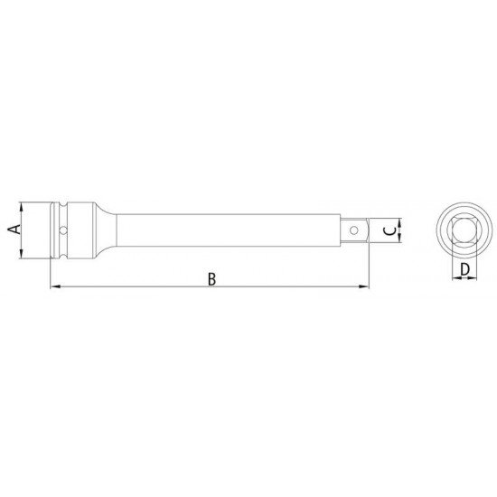 EXTENSAO EM ACO CROMO MOLIBDENIO 8 - ENCAIXE 1 TRAMONTINA