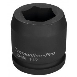 SOQUETE DE IMPACTO SEXTAVADO EM ACO CROMO MOLIBDENIO 46 MM - ENCAIXE 1 1 2 TRAMONTINA