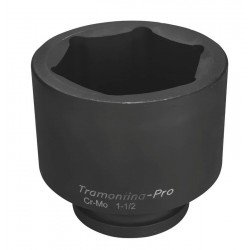 SOQUETE DE IMPACTO SEXTAVADO EM ACO CROMO MOLIBDENIO 90 MM - ENCAIXE 1 1 2 TRAMONTINA
