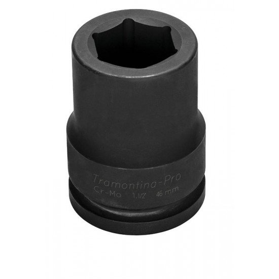 SOQUETE DE IMPACTO SEXTAVADO LONGO EM ACO CROMO MOLIBDENIO 41 MM - ENCAIXE 1 1 2 TRAMONTINA