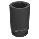 SOQUETE DE IMPACTO SEXTAVADO LONGO EM ACO CROMO MOLIBDENIO 60 MM - ENCAIXE 1 1 2 TRAMONTINA
