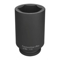 SOQUETE DE IMPACTO SEXTAVADO LONGO EM ACO CROMO MOLIBDENIO 75 MM - ENCAIXE 1 1 2 TRAMONTINA