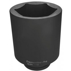 SOQUETE DE IMPACTO SEXTAVADO LONGO EM ACO CROMO MOLIBDENIO 105 MM - ENCAIXE 1 1 2 TRAMONTINA