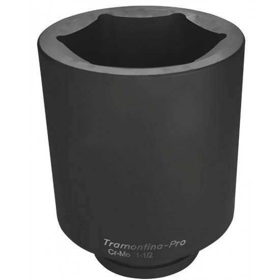 SOQUETE DE IMPACTO SEXTAVADO LONGO EM ACO CROMO MOLIBDENIO 105 MM - ENCAIXE 1 1 2 TRAMONTINA