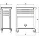 CARRO PARA FERRAMENTAS 3 GAVETAS E 1 PORTA TRAMONTINA