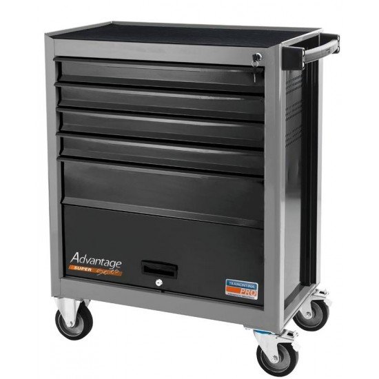 CARRO PARA FERRAMENTAS 5 GAVETAS E 1 PORTA CINZA TRAMONTINA