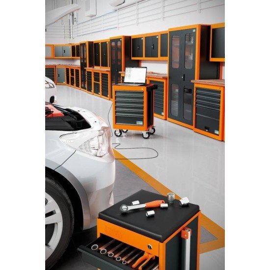 CARRO PARA FERRAMENTAS 3 GAVETAS E 1 PORTA 90 PECAS TRAMONTINA